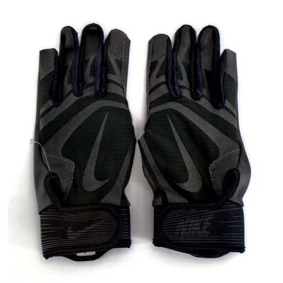New Nike Alpha Huarache Edge Black Baseball Batting Gloves Unisex Medium - Picture 2 of 9